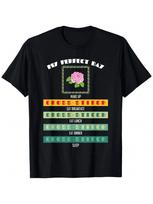 Cross Stitcher Design My Perfect Day Cross-Stitch Stitching T-Shirt S įvairiaspalvis