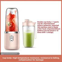 Portable Juice Blender With Rechargeable Battery For Student And Home Use rožinė