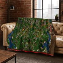 Retro Heroes of Might and Magic Map Games Art Flannel Blanket,Cozy Soft Throw Blanket for Home Bedroom Bed Sofa Cover Gift kids 75x90cm