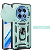 Armor Case For OnePlus 12 One Plus 12R 11 11R Cover Lens Protection With Ring Magnetic Holder Coque Fundas For OnePlus 12 žalia