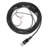 QKZ TC100 Earphone Cable Type-C 2PIN 0.75mm Wired Headphones Replacement Upgraded Wire For KZ ZSN ZSX PRO X ZS10 CCA TRN Headset juoda