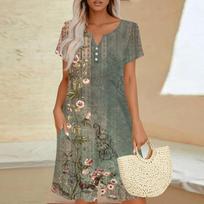 Womens Casual Short Sleeve Jumpsuit Fashion Top Jumpsuit Shorts Rompers With Pockets L armijos žalia spalva