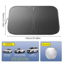 SEAMETAL Car Windshield Sun Shade Cover Black Glue Coating Sunshade Foldable Thicken Front Window UV Refletive Protection Cover juoda