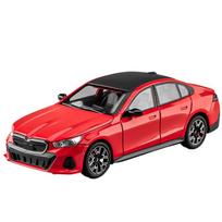 New 1/24 BMW I5 M50 Supercar Alloy Die Cast Toy Car Model Sound and Light Children's Toy Collectibles Birthday Gift raudona