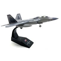 1/100 F22 Modelinis lėktuvas Metalinis mastelio lėktuvas F22 Raptor naikintuvas USAF JAV oro pajėgos Metalinis modelis Surinkimo ekranas Dovana kamufliažas