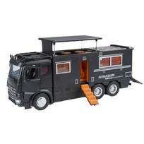 1/18 Benz Arocs Nomadism Navigator F Kemperis Lydinio Diecast Modelis Automobilis Namų Dekoras & Kompiuterio Darbalaukio Ornamentai Šventinė Dovana Žaislas juoda