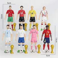 Naujas 8 vnt./rinkinys Futbolo modelio lėlės Animacinis mielas veiksmo figūrėlė Automobilio priedai Futbolo gerbėjai Vaikų dovanos
