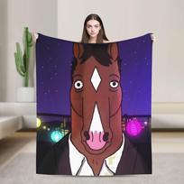 BoJackas Žirgas Super Minkštas pledas Pikniko pliušinis pledas Grafinis miegamojo flanelinis lovatiesė Sofos lovos užvalkalas 30x40in