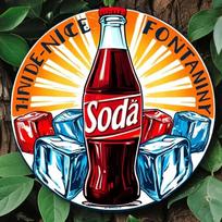 Vintage Coca Cola Metal Wall Art Retro Garage Bar Decor Tin Sign 20x20