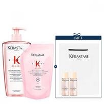 K Rastase Set Bain Genesis Shampoo 1l  500ml + 500ml Refill  [for Fine Hair Spr] Single option