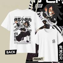 Demon Slayer Iguro Obanai Pure Cotton T-shirt for 2026 Summer Men's and Women's Fashion Casual Cosplay Short Sleeved T-shirt 4XL
