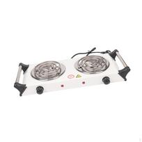 Stalviršio dviejų degiklių 2000W elektrinė kaitlentė virtuvei, stovyklavimui, garinimui gray