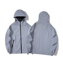 Autumn Luminous Assault Windbreaker Japanese Couple Reflective Clothing Solid Color Jacket S sidabras