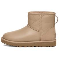 UGG CLASSIC MINI Pearlized Short Snow Boots Unisex Sand Dune 1167313-DUNE 37