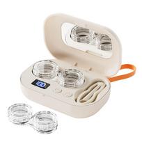 Ultrasonic Contact Lens Cleaner Full-automatic Smart Timer Contact Lens Cleaning Machine Rechargeable Fast smėlis