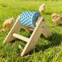 Anti-Slip Chicken Beak Grinding Stone Bite Resistant Wear Resistant Wooden Bird Stand Sturdy Chicken Training Perch Poultry Care mėlyna