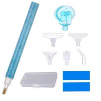 DIY Diamond Painting Pen Kit Embroidery Cross Stitch Accessories Drill Pen Roller Plastic Pen Heads Roller Tool mėlyna