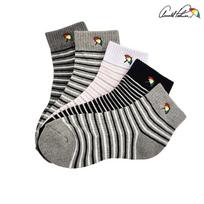 Arnold Palmer Women's Short-Ankle Thick Socks Set of 5 Striped Made in Korea F (female)
