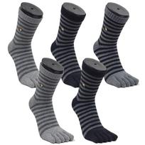 Arnold Palmer 5 Pairs Double Cushion Men's Toe Socks Ringle Mid-Length BA005 Random Colors [Even] BA005_Mid-length 5 Pairs