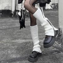 Women's Lovely Cotton Blend Zipper Knee-Long Socks FREE