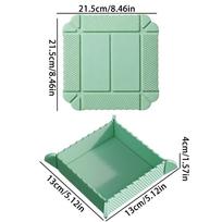 Foldable Cutting Board Magnetic Reusable Silicone Chopping Mat for Kitchen, Outdoor Cooking, Camping, Hiking, Travel, Picnic žalia