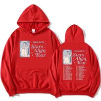 Freya Skye Stars Align Tour 2026 Hoodies Fleece Long Sleeve Female Hooded Sweatshirts Design Graphic Printing Pullovers Unisex XS raudona