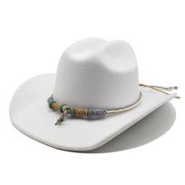 Tibetan Western Cowboy Big Eaves Horseback Riding One - Word Top Leisure Hat M（56-58cm） balta