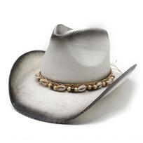 Western Cowboy Straw Sun Protection Hat for Women and Men M（56-58cm）
