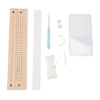 8pcs Portable Book Binding Kit Stitching Tool Waxed Thread Book Binding Tools Adjustable Spacer Cradle Tools Photo Albums tamsiai žalia spalva