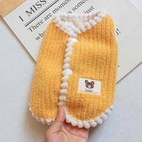 New Winter Warm Dog Coat Soft Fleece Chihuahua Yorkies Pet Clothes Costume French Bulldog Cute Puppy Jacket for Small Dogs Cats (Yellow,S) geltona