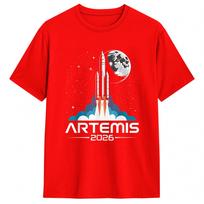 Artemis Launch to The Moon TShirt Summer  Fashion T Shirts Cotton O Neck Oversize Tees ShortSleeved Y2K Funny Tshirt S