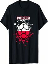 Poland Football - Polska - Fan Jersey With Polish Flag T-Shirt S įvairiaspalvis