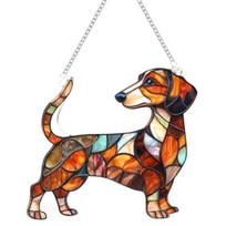 Acrylic Puzzle Suncatcher Cute Panel DIY Jigsaw Dog Sun Catcher Puzzle Window Hanging C