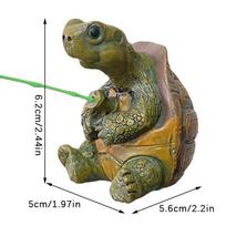 Attractive Resin Turtle Statue with Rope Fishing Concept for Outdoor Home Garden Decoration
