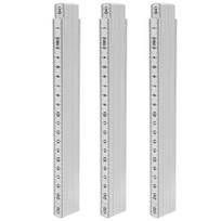 3PCS ABS Measuring Stick White Meter Stick Durable Folding Carpenters Ruler