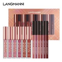 Luxurious 6+6 Lip Gloss & Lip Liner Makeup Set - A 12-Piece Exquisite Collection of Waterproof Lip Gloss