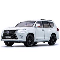 1/18 Lexus LX570 SUV Sportinis Žaislinis Automobilis Diecast Metalinis Modelis Miniatiūrinis Atitraukiamas Garsas Šviesa Atidaromos Durys Kolekcija Dovana Vaikams balta