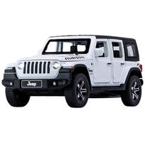 1/32 Džipai Wrangler Rubicon Transporto priemonės modelis Automobilio žaislas Aukštas modeliavimas Garsas ir šviesa Off-road Lydinio kolekcija Automobilio žaislas Vaikams balta