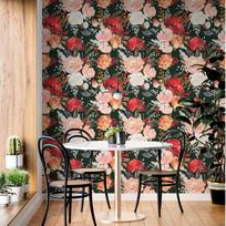 Vintage Peony Peel and Stick Wallpaper Yellow/Pink/White Floral Self Adhesive Wallpaper for Bedroom Home Wall Decorations 2mx45cm(78.7x17.7in)