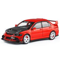 1/24 Mitsubishis Lancer Evolution 9 Alloy Sports Car Model Metal Modified Track Racing Vehicles Car Model Sound Light Kids Gifts raudona