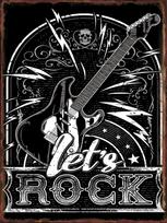 Roko Gitara Metalinės Skardinės Plakatas Namų Svetainės Sienos Meno Dekoras Klubas Baras Šventė Plokštelės Biuras Garažas Miegamasis Vintažinis Poz 20x30cm（7.8x11.8inch）
