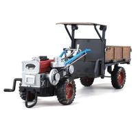 1/24 Agricultural Walking Tractor Toy Model Sound Light Alloy Diecast Retro Variable Engineering Vehicles Collection Gifts