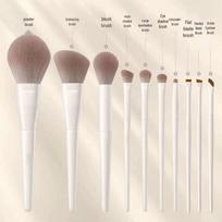 22-Piece Milk White Cloud Porcelain Makeup Brush Set