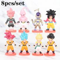 8-21 vnt./partija Dragon Ball mini figūrėlės Super Saiyan Goku Vegeta veiksmo figūrėlės DBZ lėlės modelio žaislai dovanos