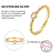 925 Silver Ring for Women Golden Love Sun Moon Shining Wrap Original Ring Girlfriend Girl Wedding Birthday Jewelry Gift 6
