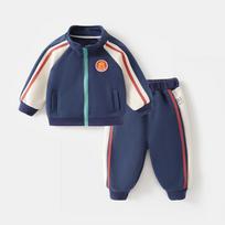 Berniukų sportinis kostiumas Ruduo Kūdikio drabužiai Vaikų sportinis kostiumas Naujas Mergaičių Kūdikio Pavasarinis ir Rudeninis Paltai Ruduo 100cm tamsiai mėlyna spalva