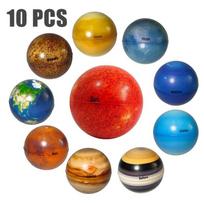 Children Eight Planets Bouncy Ball Stress Relief Toys Moon Solar System Education Science Decompression Squeeze Toy Teaching Aid