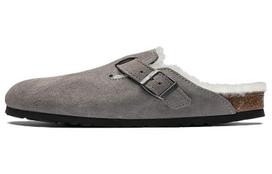Boston Birkenstock Shearling Suede 'Stone Coin' 1017650 39