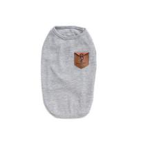 Summer Cool Small Dogs Vest Chihuahua Teddy Solid Color Puppy Cat T-Shirt Breathable Cotton Pet Coat Dog Clothes S-2XL (GRAY,S) pilka spalva