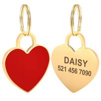 Personalized Dog Cat ID Tag Bling Rhinestone Puppy Kitten Name Tags Anti-lost Pet Collar Accessories Free Engraved Pet Products (as the picture,S)